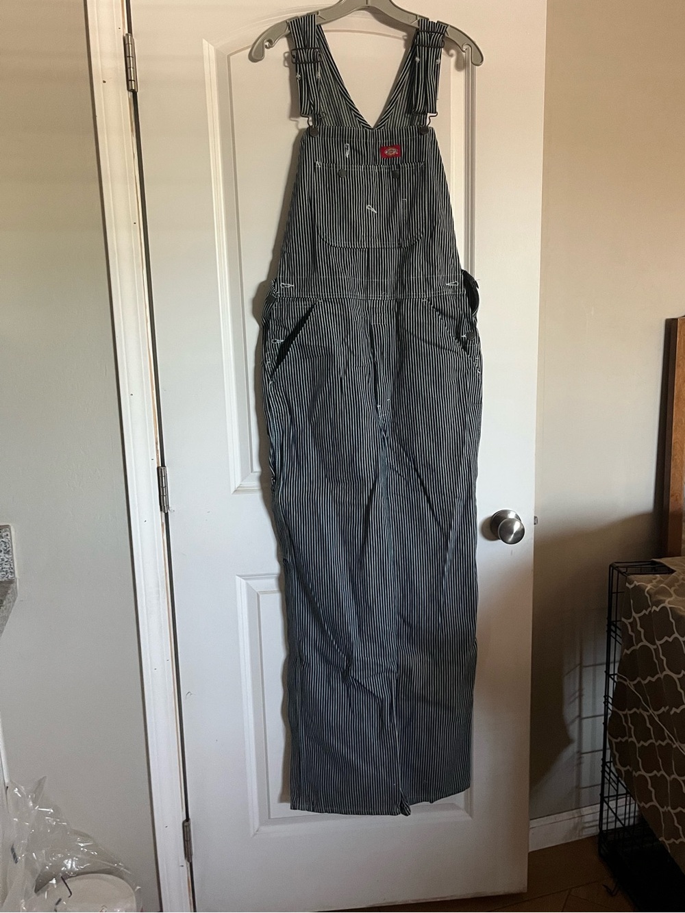 Dickies engineer blue & white overalls 30x32